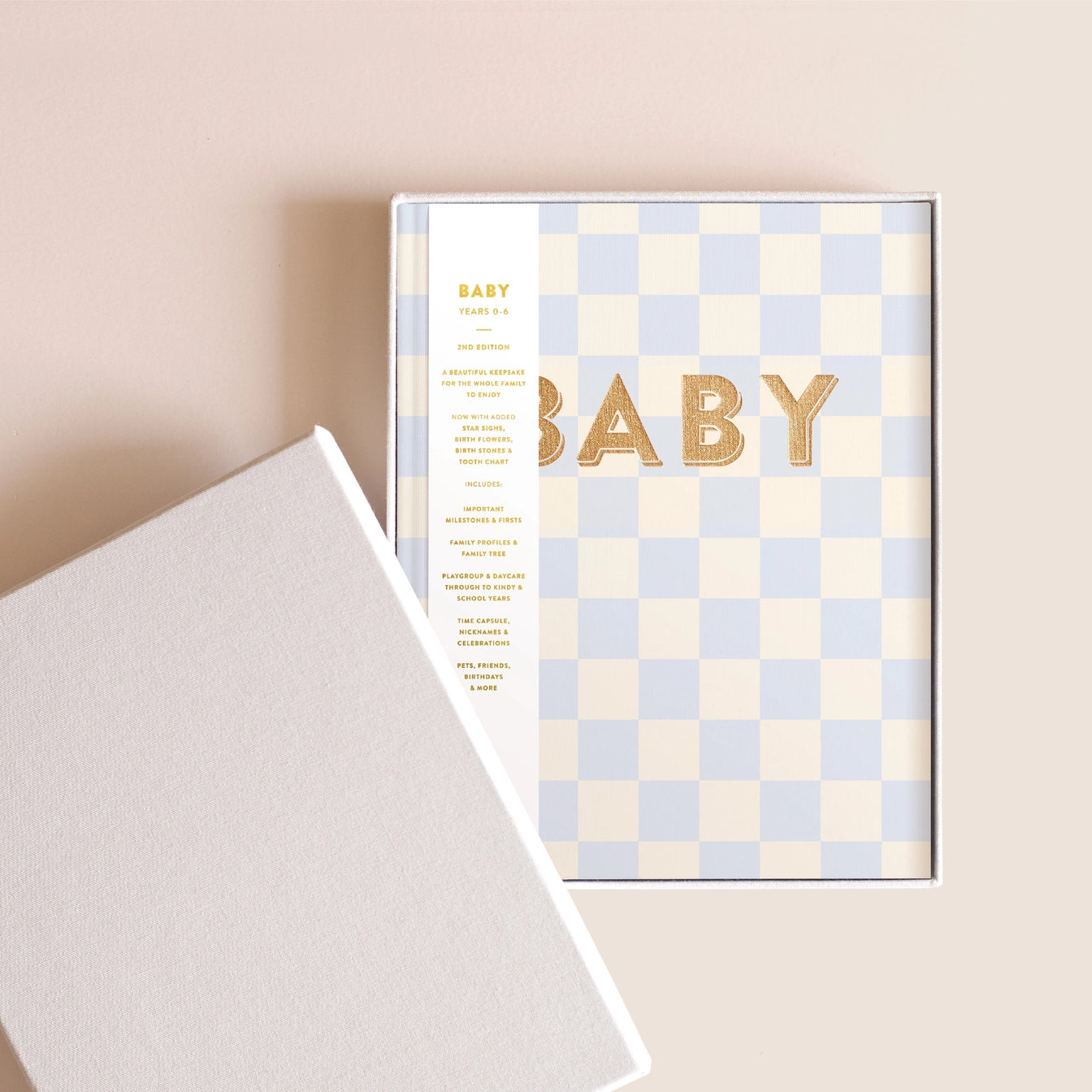 Fox & Fallow Baby Book Blue Check