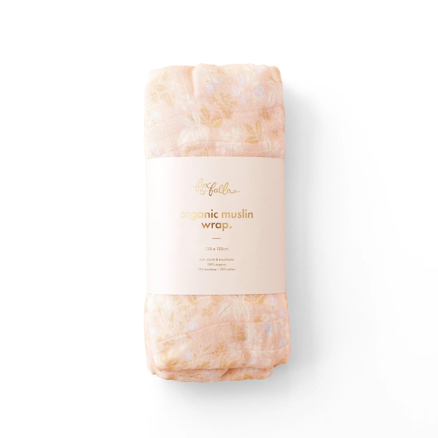 Wild Peony Organic Muslin Wrap Swaddle