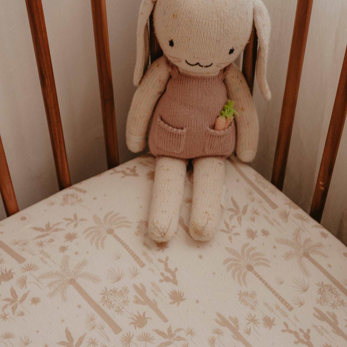Desert Palms Organic Fitted Cot Sheet