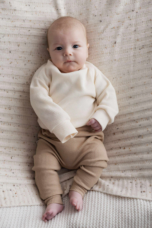 Tommy Max Waffle Set - Cream & Tan combo