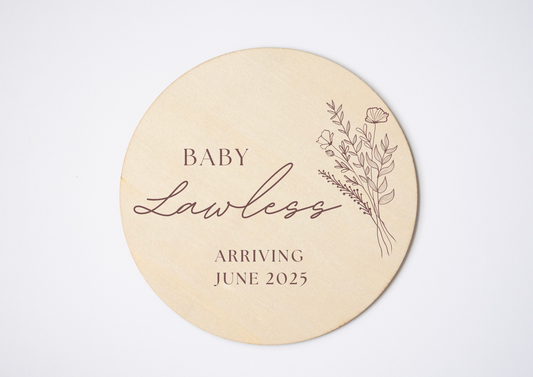 Personalised Baby Announcement Plaque