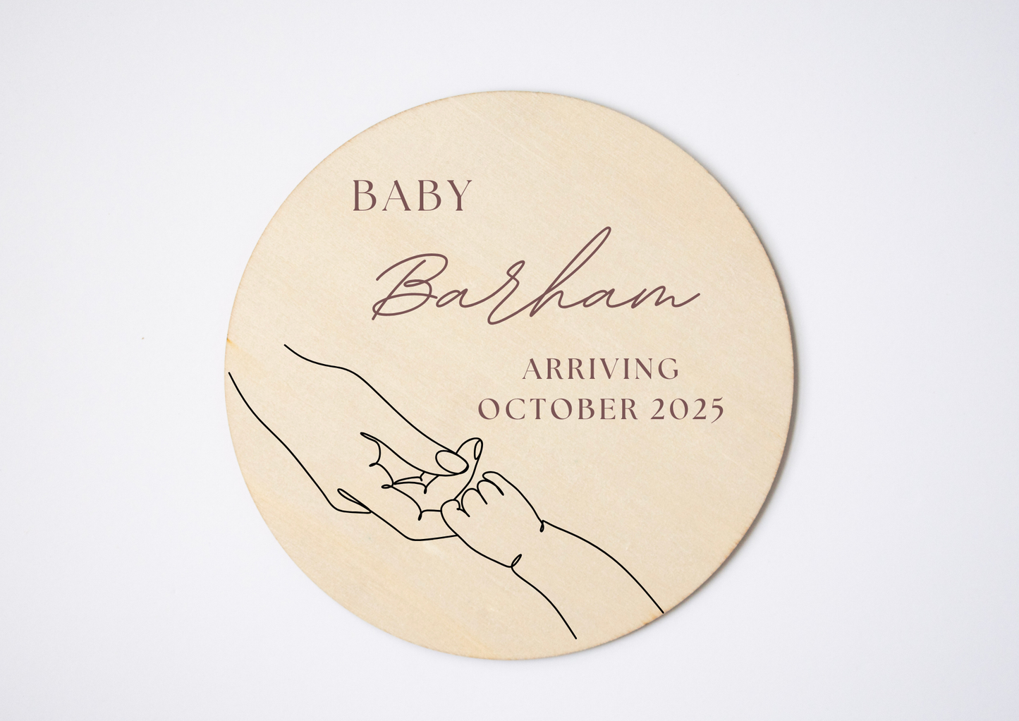 Personalised Baby Announcement Plaque