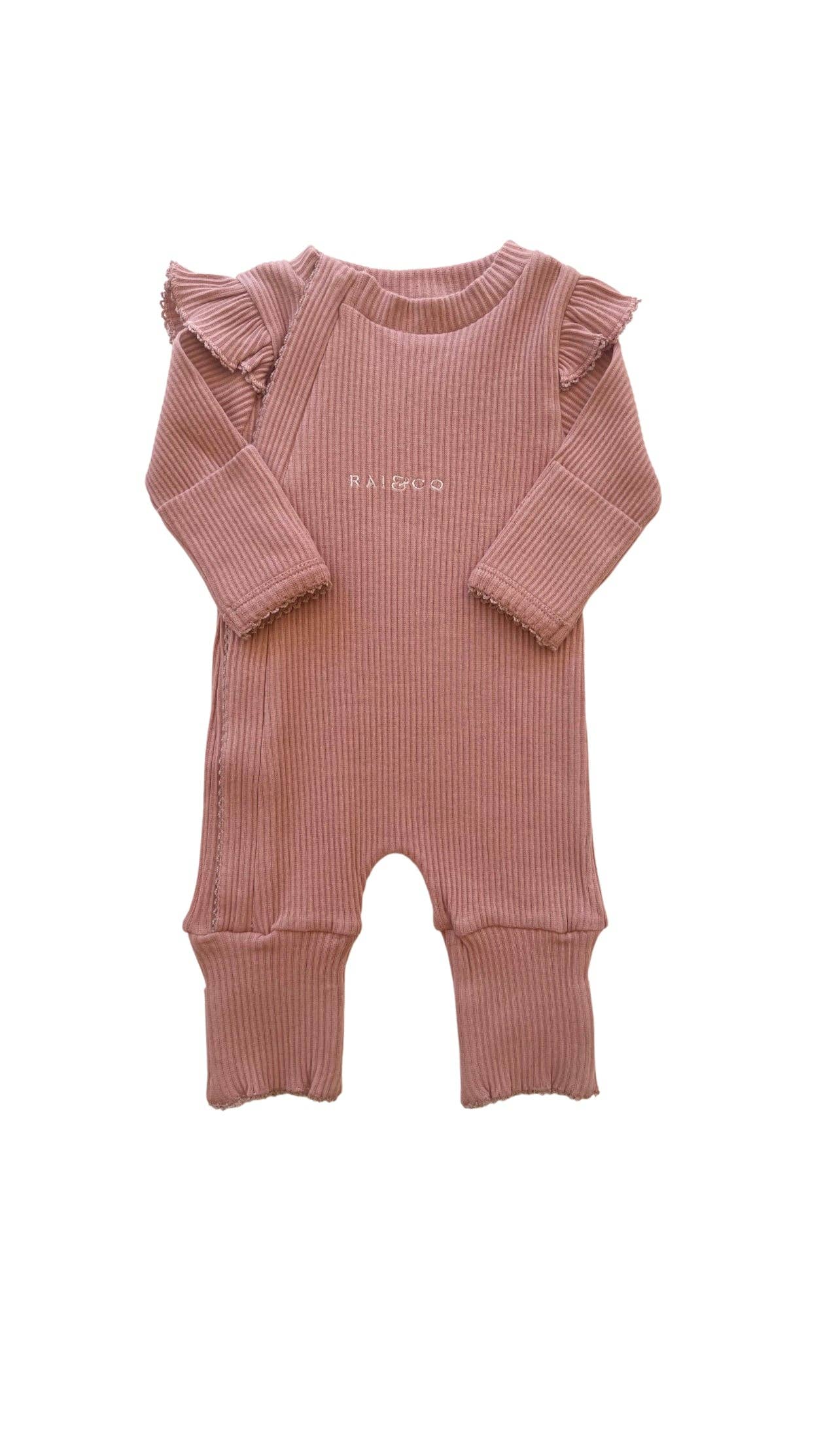 Frill Ribbed Jumpsuit